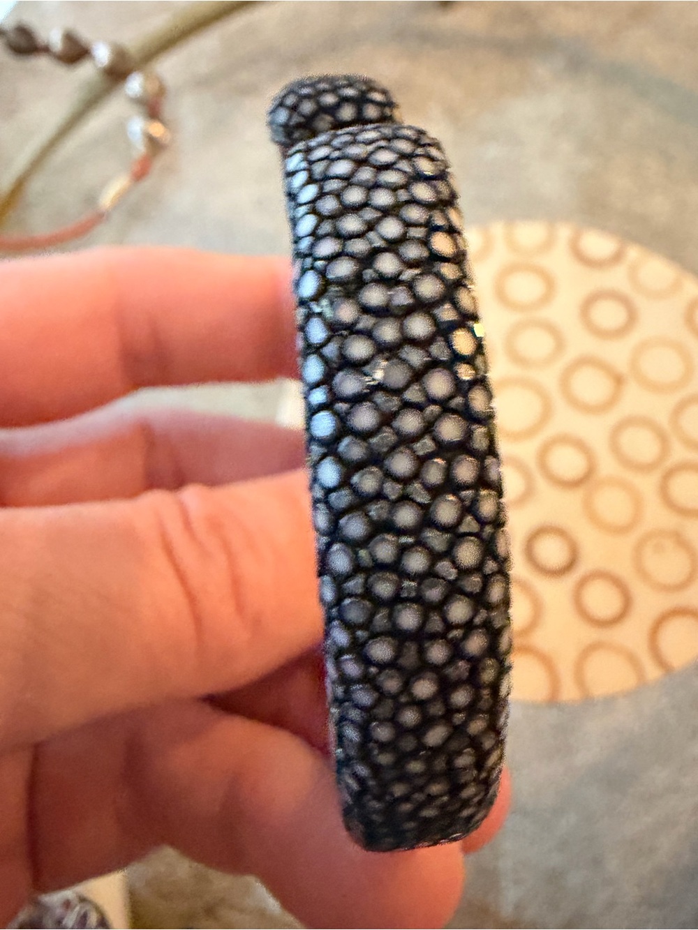 Stingray Black Cuff Bracelet